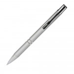 Ручка шариковая "Alpha", алюминий, корпус-серебряный, хром, soft touch (Portobello)