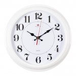 Часы настенные пластиковые, белый, интерьерные, 35 см (Рубин)