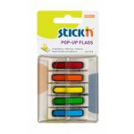 Закладки-стрелки клейкие в диспенсере 12х45мм, 5 цветов по 30л, "Pop-Up", пластиковые (Stick'N)