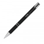 Ручка шариковая "Alpha", алюминий, корпус-черный, хром, soft touch (Portobello)