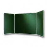 Доска магнитно-меловая 120х90/240см, зеленая, трехстворчатая (2x3)