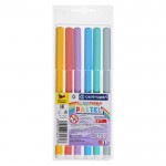 Фломастеры 6 цветов, "Colour World Pastel TP", круглый корпус, смываемые (Centropen)