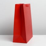 Пакет ламинированный "Красный", 12х15х5.5 см (Дарите Счастье)