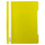 Папка-скоросшиватель А4, прозрачный верхний лист, пластик 140/180мкм, желтый, "Люкс" (Бюрократ)