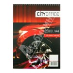 Блокнот А4,  60л, клетка, спираль, мелованный картон "Скорость-BMW" (CityOffice)