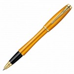 Ручка-роллер "Urban Premium Mandarin Yellow ", корпус-анод. алюминий, лак, позолота 23К (Parker)