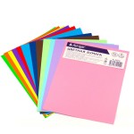 Набор цветной бумаги А4 12 цветов, двухсторонняя, стандарт/пастель (Alingar)