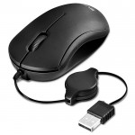Мышь Sven RX-60, 1000DPI, 3 клавиши, автосмотка, USB, чёрная
