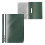 Папка-скоросшиватель А4, прозрачный верхний лист, пластик 140мкм, зеленый (Erich Krause)