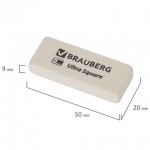 Ластик для карандашей "Ultra Square", 50х20х9мм, каучук, белый (Brauberg)