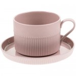 Чайная пара "Pastello Moderno", фарфор, 250 мл, розовая