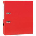 Папка-регистратор А4 80 мм, "Office Line", карман, металлический кант, красный (Lamark)