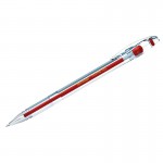 Ручка гелевая "Techno-Gel", прозрачный, 0,5мм, красный (Berlingo)