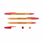 Ручка шариковая "R-301 Orange Stick", оранжевый, 0,7мм, красный (Erich Krause)
