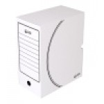 Короб архивный 150х325х260мм, складной, микрогофрокартон, белый (deVente)