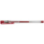 Ручка гелевая "Laconic", прозрачный, 0,7мм, красный (Silwerhof)