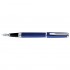 Ручка перьевая "Exception Slim Blue ST", корпус-латунь, лак, серебро, F (Waterman)