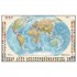 Карта "Мир", политическая, без рамы 1:30млн, 122х79см, с флагами, ламинир, тубус(DMB)