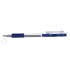Ручка шариковая автоматическая, резиновый упор, прозрачный, 0,7мм, синий, одноразовая (Workmate)