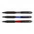 Ручка шариковая автоматическая "Jetstream 101", резинов. упор, 0,7мм, черный (UNI Mitsubishi pencil)