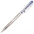 Ручка шариковая "ВР-1017", 0,7мм, прозрачный корпус, синий (Attache)