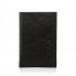 Обложка для паспорта, натур.кожа, без подклад,, с пластик.карман.черный (Faetano)