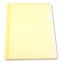 Папка-уголок А4, тисненый пластик 0,10мм, желтый (Бюрократ)