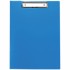 Папка-планшет А4, зажим, крышка, до 100л, пластик, синий (OfficeSpace)