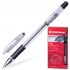 Ручка шариковая "Ultra L-30", прозрачный, резиновый упор, 0,6мм, черный (Erich Krause)