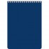 Блокнот А5,  60л, клетка, спираль, перфорация, мелованный картон, синий (Hatber)