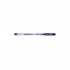 Ручка гелевая, прозрачный, 0,5мм, синий, логотип (Workmate)