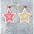 Украшение новогоднее "Морозная звезда" , дерево, золотая нить, ассорти (Лесная мастерская)
