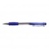 Ручка шариковая автоматическая, прозр. корпус, 1мм, резин. упор, синий, одноразовая (Dolce costo)