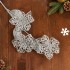 Украшение новогоднее "Цветок Лилия блеск", 60*10 см серебро