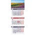 Календарь квартальный 2023г 3-х блочный на 3-х гребнях, бегунок, "Цветущие долины" (Hatber)