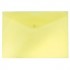 Папка-конверт на кнопке А4, "Эконом", прозрачный пластик, тисненый, желтый (Бюрократ)