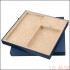Подарочная коробка на 2 предм., синяя, флокированный ложемент, крышка плотная (nazarenogabrielli)